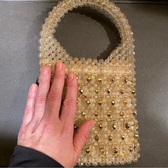 Collectible Vintage Italian crystal beaded evening bag - Picture 4 of 5